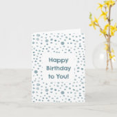 孔雀紙吹雪水色ドット誕生日カード カード (黄色い花)