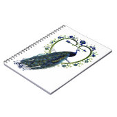 孔雀素晴らしとハート華美の花枠 ノートブック (左側)