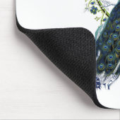 孔雀素晴らしとハート華美の花枠 マウスパッド (コーナー)