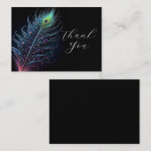 孔雀素晴らし羽ありがとう ノートカード (正面/裏面)