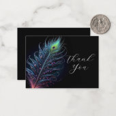 孔雀素晴らし羽ありがとう ノートカード (正面/裏面インサイチュ)