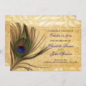 孔雀素朴羽の結婚式の日付を保存 セーブザデート (正面/裏面)