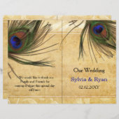 孔雀素朴羽本折り結婚式 プログラム (正面/裏面)