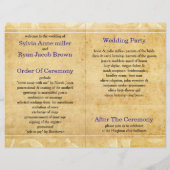 孔雀素朴羽本折り結婚式 プログラム (裏面)