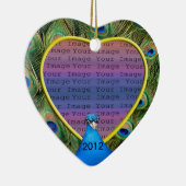 孔雀結婚の写真オーナメント セラミックオーナメント (右)