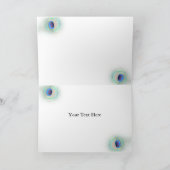 孔雀結婚の感謝 サンキューカード (内部)