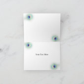 孔雀結婚の感謝 サンキューカード (内部)