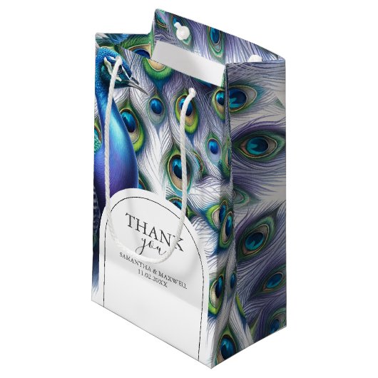 孔雀結婚抱き枕 スモールペーパーバッグ (正面アングル)