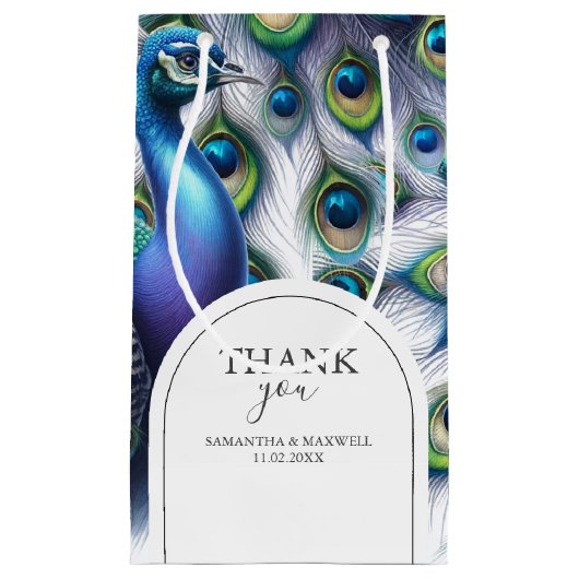 孔雀結婚抱き枕 スモールペーパーバッグ (正面)