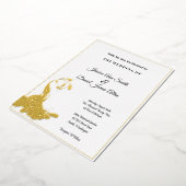 孔雀結婚箔招待状 箔招待状 (回転した状態)