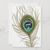 孔雀結婚羽 招待状 (裏面)