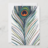 孔雀結婚羽 招待状 (裏面)