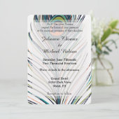 孔雀結婚羽 招待状 (スタンド正面)