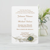 孔雀結婚羽 招待状 (スタンド正面)