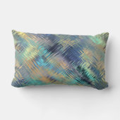 孔雀色のモダンによって走り書きされる格子縞 ランバークッション (裏面)