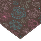 孔雀花のインドの壁紙のヴィンテージ テーブルクロス (アングル)