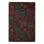 孔雀花のインドの壁紙のヴィンテージ ミニクリップボード (裏面)