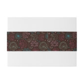 孔雀花のインドの壁紙のヴィンテージ 招待状ベリーバンド (裏面例)