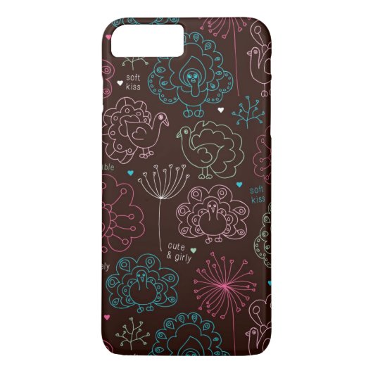 孔雀花のインドの壁紙のヴィンテージ Case-Mate iPhoneケース (裏面)