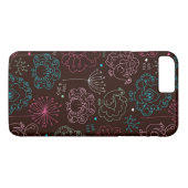 孔雀花のインドの壁紙のヴィンテージ Case-Mate iPhoneケース (裏面(横))