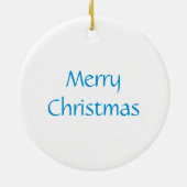 孔雀誇りを持ったクリスマス飾り セラミックオーナメント (裏面)