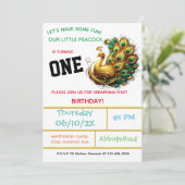 孔雀誕生祝い- 1年！ 招待状 (スタンド正面)