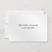 孔雀金ゴールドキラキラ水色 サンキューカード (裏面)