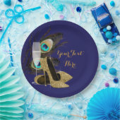 孔雀金ゴールドハイヒールシューズ紙プレート ペーパープレート (パーティー)