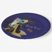 孔雀金ゴールドハイヒールシューズ紙プレート ペーパープレート (アングル)