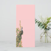 孔雀金ゴールドフィリグリーラックカードブックマーク招待状 (スタンド正面)