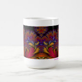 孔雀鉱石のフラクタルのコップ コーヒーマグカップ (中央)