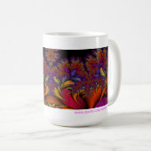 孔雀鉱石のフラクタルのコップ コーヒーマグカップ (正面右)