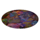 孔雀鉱石の黄銅鉱の大理石 カッティングボード (角)