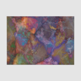 孔雀鉱石の黄銅鉱の大理石 薄葉紙