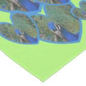 孔雀顔パターン顧客。カラーテーブルランナー ミディアムテーブルランナー (コーナー)