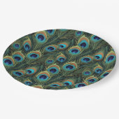 孔雀鮮やかの羽 ペーパープレート (アングル)