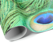 孔雀鮮やかの羽 ラッピングペーパー (ロールコーナー)