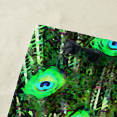 孔雀鮮やかビーチタオル ビーチタオル (インサイチュ)