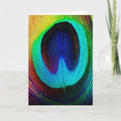 孔雀鮮やか羽 カード (正面)