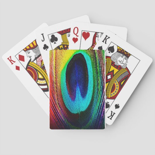 孔雀鮮やか羽 トランプ (裏面)