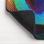 孔雀鮮やか羽 マウスパッド (コーナー)