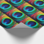 孔雀鮮やか羽 ラッピングペーパー (角)