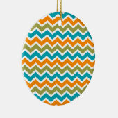 孔雀鮮やか部族ジグザグ セラミックオーナメント (右)
