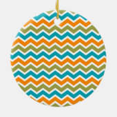孔雀鮮やか部族ジグザグ セラミックオーナメント (裏面)