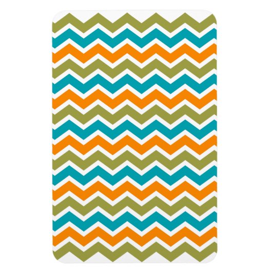 孔雀鮮やか部族ジグザグ マグネット (縦)