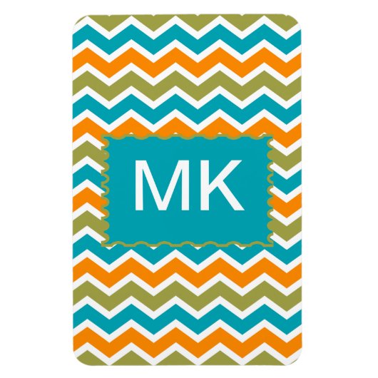 孔雀鮮やか部族ジグザグ マグネット (縦)