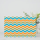 孔雀鮮やか部族ジグザグ 便箋 (スタンド正面)