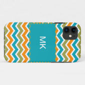 孔雀鮮やか部族ジグザグ Case-Mate iPhoneケース (裏面(横))