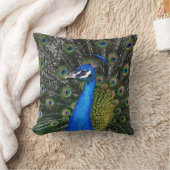 孔雀20 x 20枕 クッション (ブランケット)