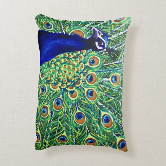 孔雀 アクセントクッション (裏面(縦))